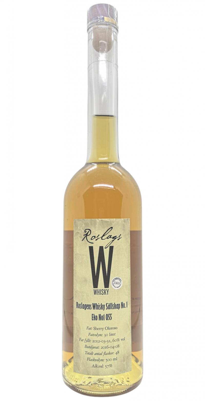 Roslags 2012 Privatfat Sherry Oloroso #055 Roslagens Whisky Sallskap 57% 500ml