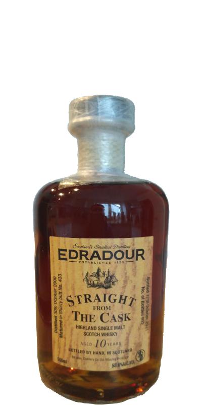 Edradour 2000 Straight From The Cask Sherry Butt #433 58.6% 500ml