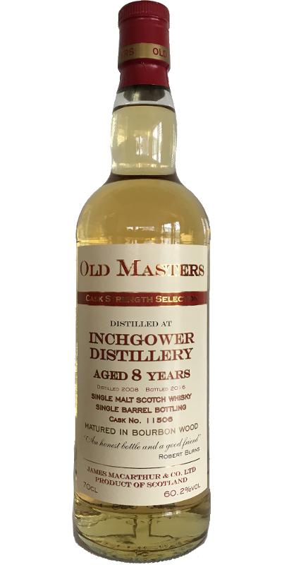 Inchgower 2008 JM Old Masters Cask Strength Selection Bourbon Barrel #11506 60.2% 700ml