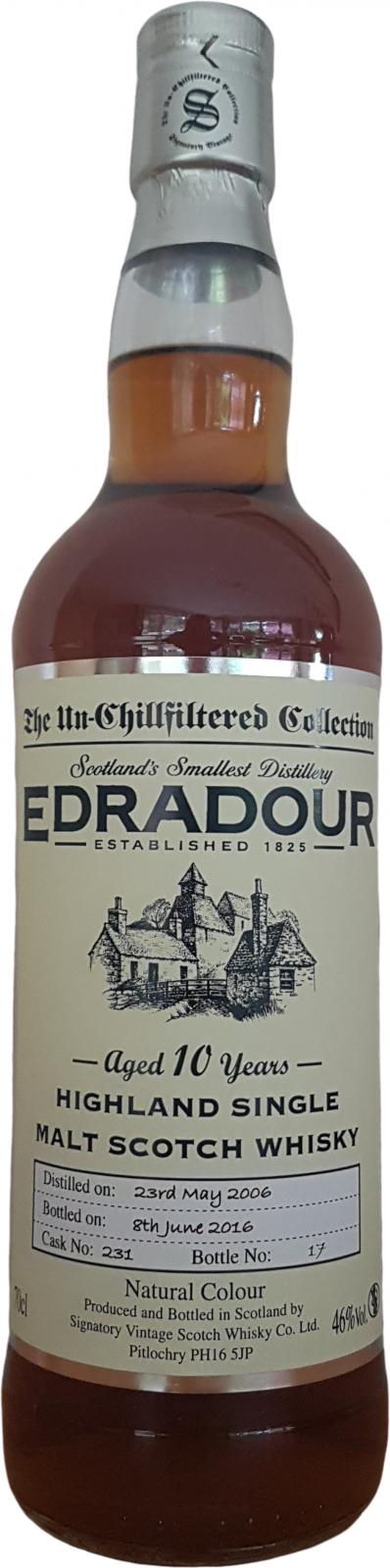 Edradour 2006 SV The Un-Chillfiltered Collection Sherry Butt 231 (part) Specially selected for Denmark 2016 #1 46% 700ml