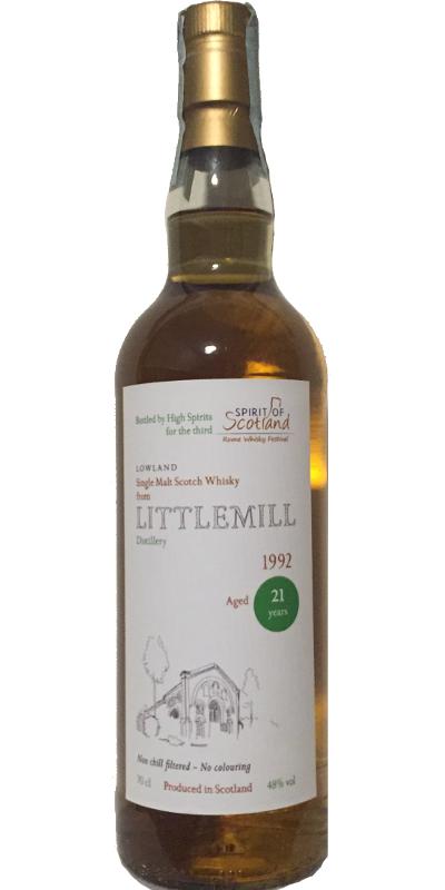 Littlemill 1992 HSC Spirit of Scotland Rome Whisky Festival 48% 700ml