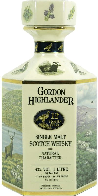 Gordon Highlander 12yo GHL Highland Wildlife Decanter 43% 1000ml