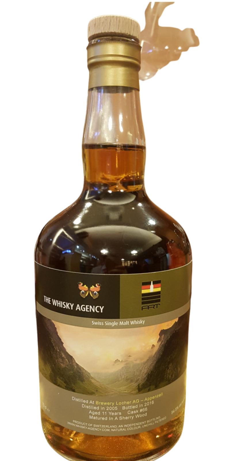 Swiss Single Malt Whisky 2005 TWA Sherry Cask #66 54.5% 700ml