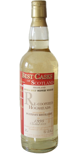 Old Pulteney 1998 JB Best Casks of Scotland Re-Coopered Hogsheads 43% 700ml