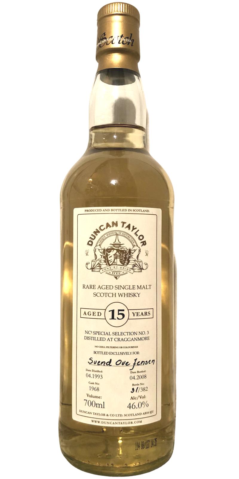 Cragganmore 1993 DT #1968 46% 700ml