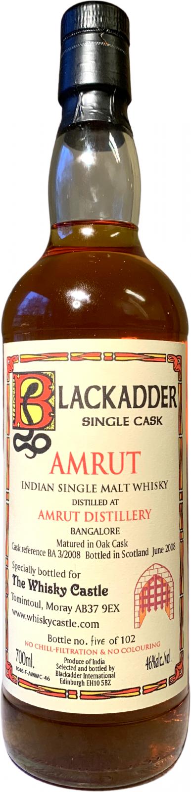 Amrut BA Single Cask The Whisky Castle Tomintoul 46% 700ml