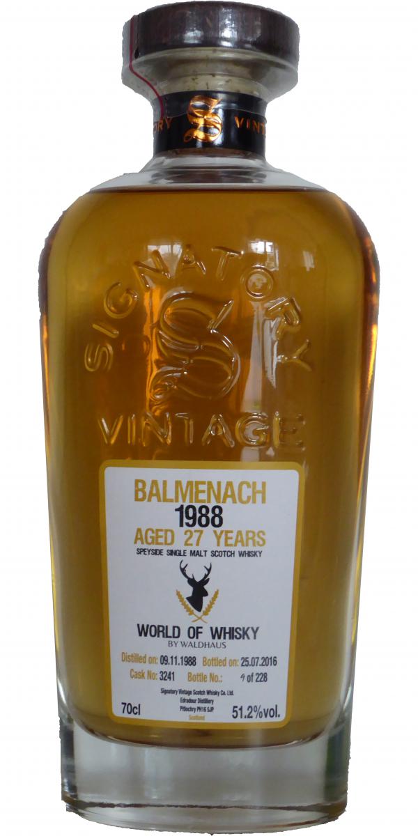 Balmenach 1988 SV Vintage Collection #3241 World of Whisky by Waldhaus 51.2% 700ml