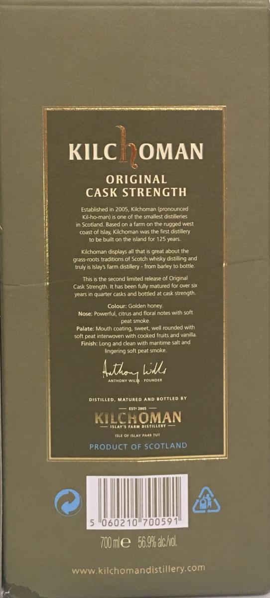 Kilchoman Original Cask Strength