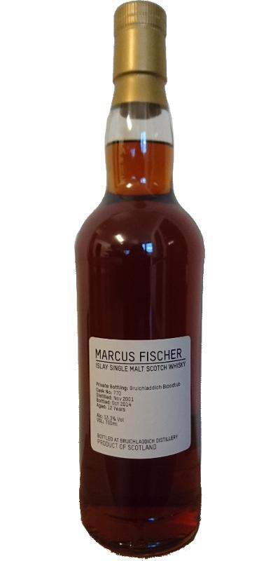 Bruichladdich 2001 Bloodtub Private Bottling #770 Marcus Fischer 53.3% 700ml