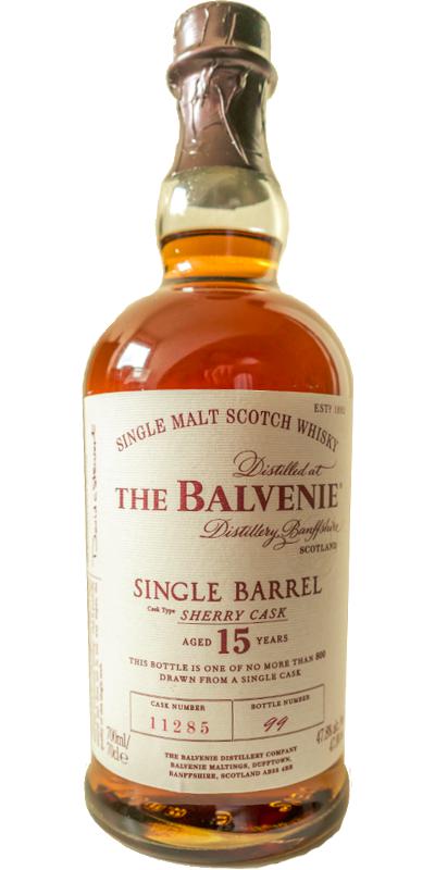 Balvenie 15yo Single Barrel Sherry Cask #11285 47.8% 700ml