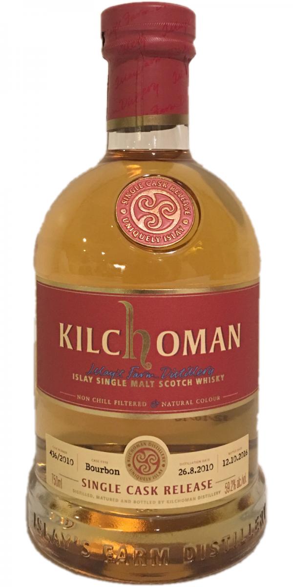 Kilchoman 2010 Single Cask Release 436/2010 59.2% 750ml