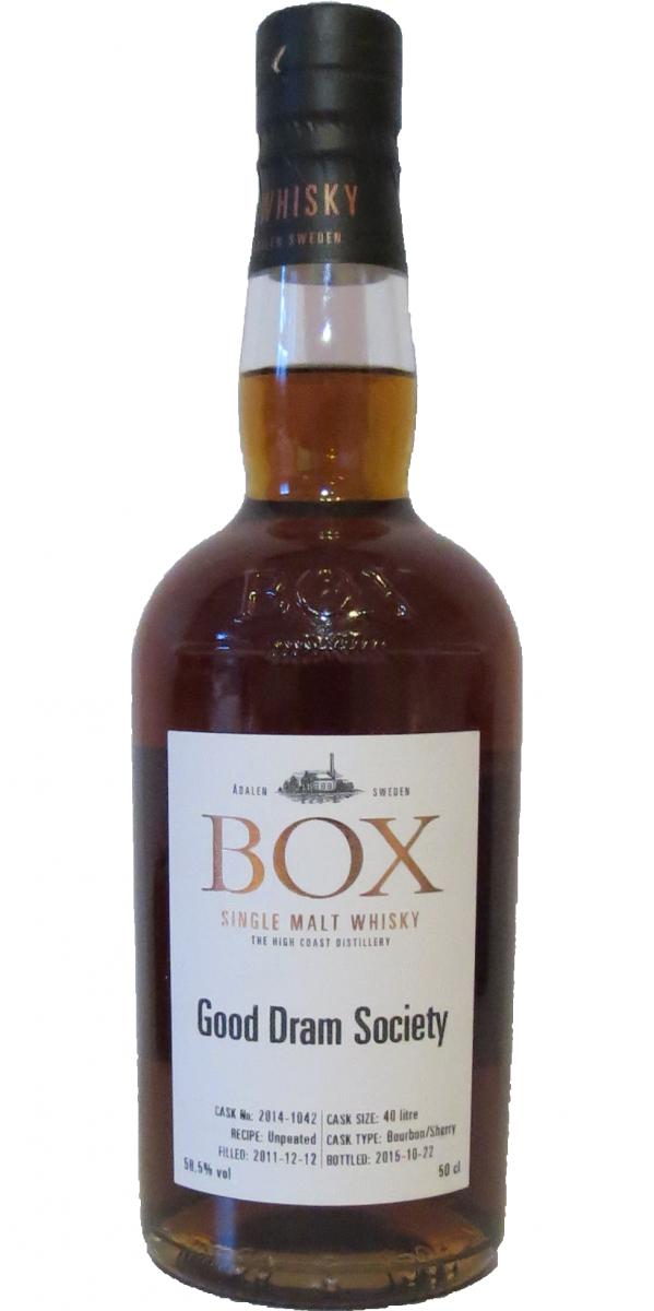 Box 2011 Good Dram Society Private Bottling 40 litre Bourbon Sherry Cask 2014-1042 58.5% 500ml