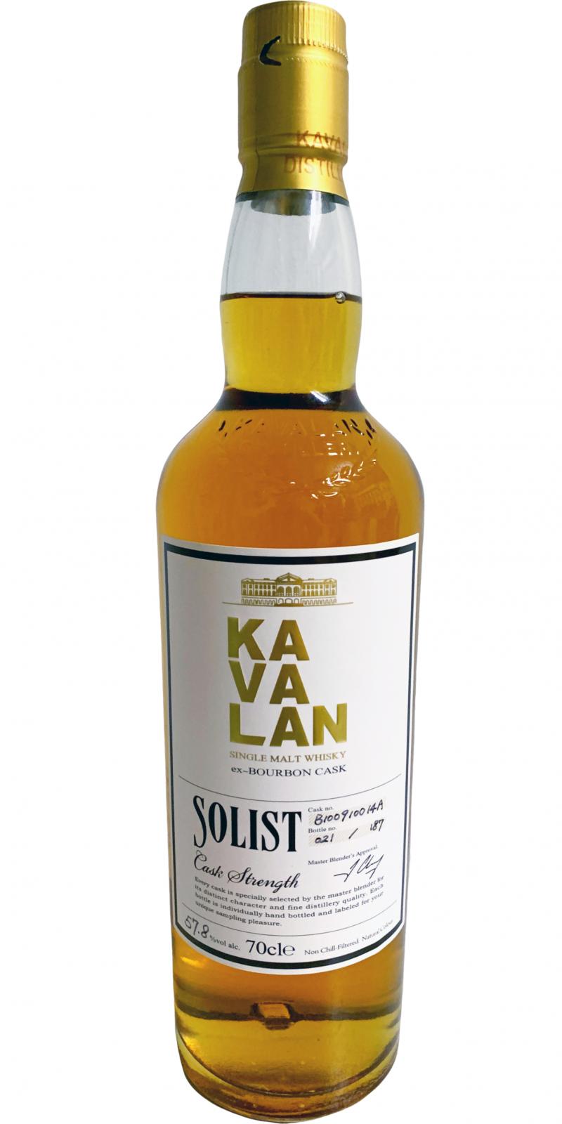 Kavalan Solist ex-Bourbon Cask B100910014A 57.8% 700ml