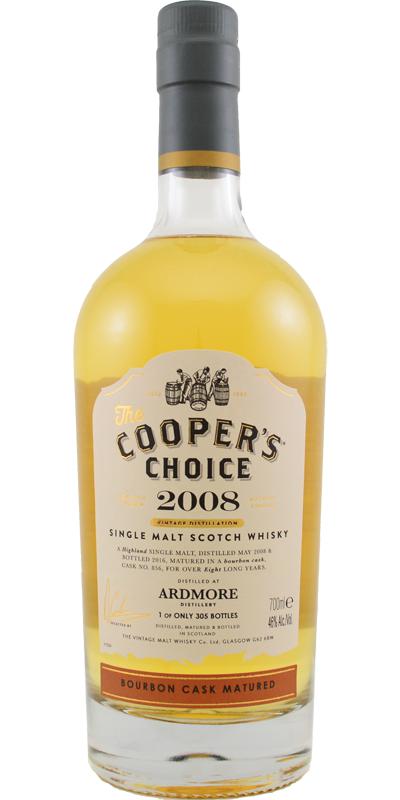 Ardmore 2008 VM The Cooper's Choice Bourbon Cask #856 46% 700ml