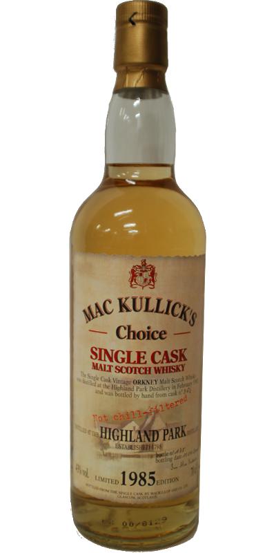 Highland Park 1985 McC Mac Kullick's Choice Single Cask 364 43% 700ml