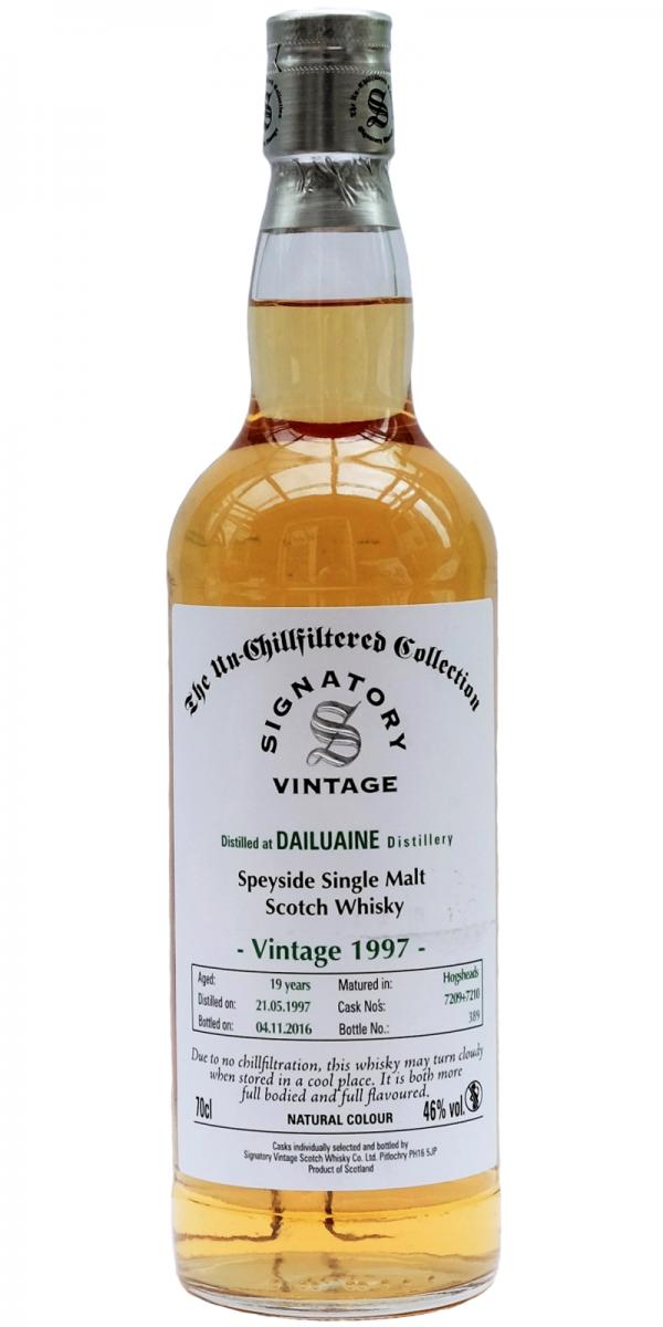 Dailuaine 1997 SV The Un-Chillfiltered Collection 7209 & 7210 46% 700ml