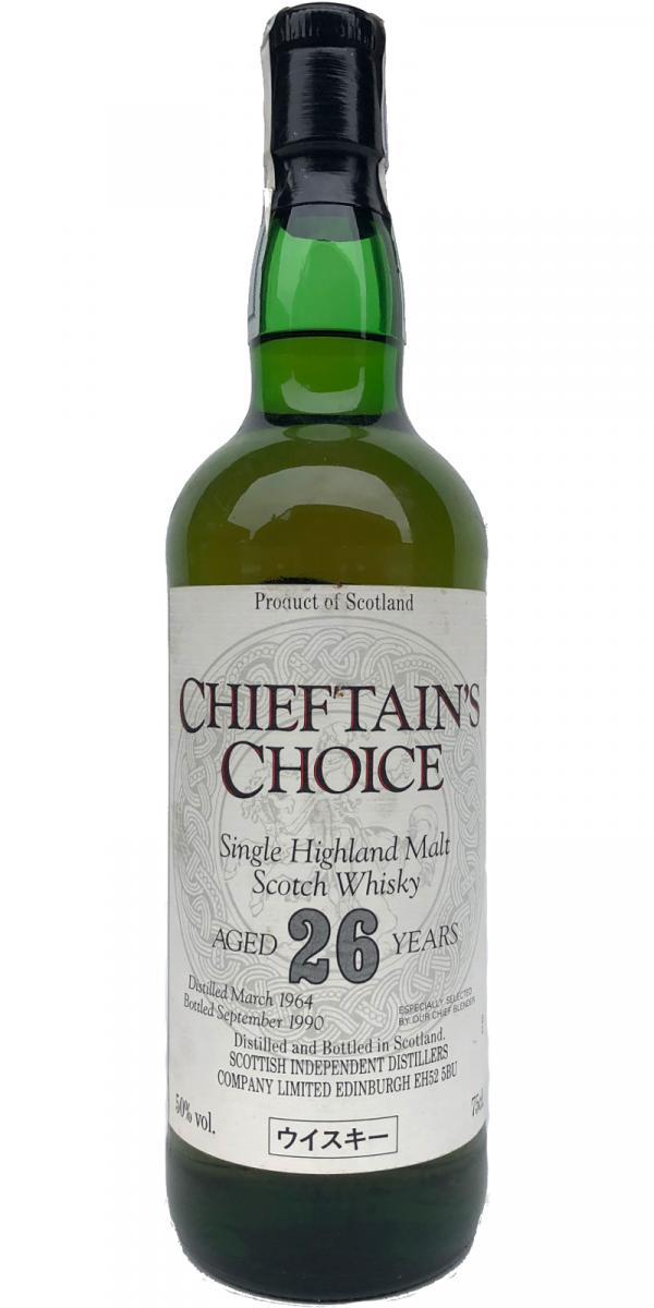 Chieftain's Choice 1964 TSID Single Highland Malt Taiwan 50% 750ml