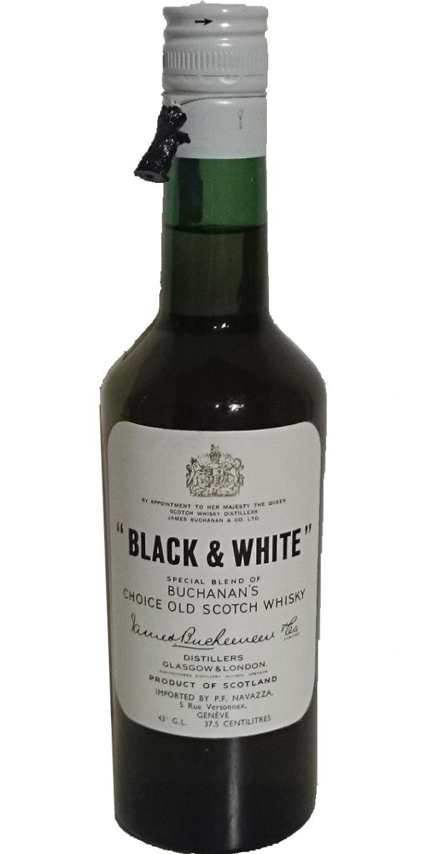 Black & White Special Blend of Buchanan's Choice Old Scotch Whisky Imported by P.F. Navazza Geneve 43% 375ml