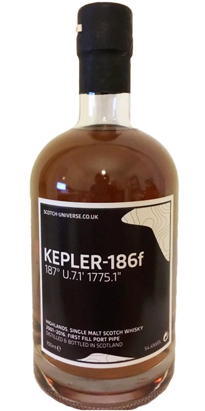 Scotch Universe Kepler-186F 187 U.7.1 1775.1 First Fill Port Pipe 54.4% 700ml