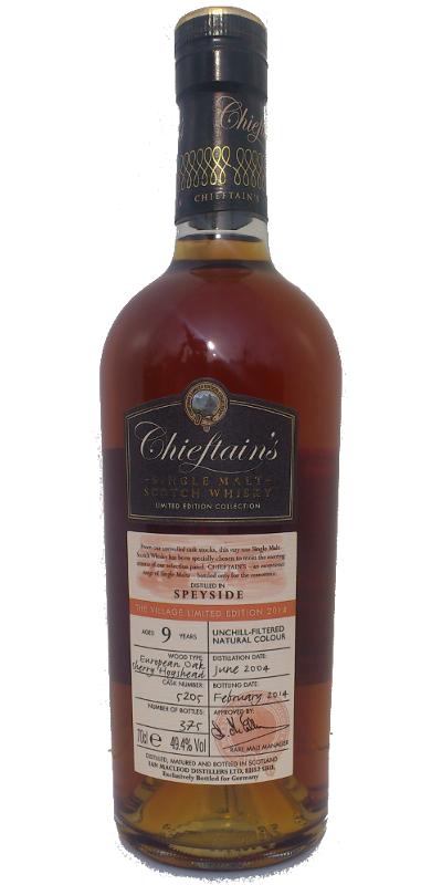 Chieftain's 2004 IM The Village Limited Edition 2014 European Oak Sherry Hogshead #5205 49.4% 700ml