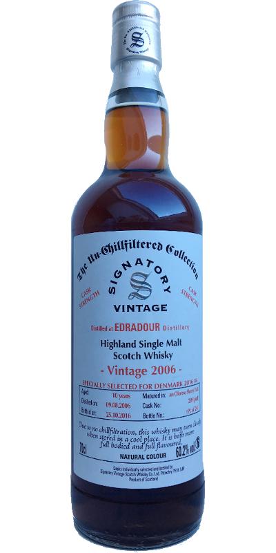 Edradour 2006 SV The Un-Chillfiltered Collection Cask Strength Oloroso Sherry Butt 269 (part) Specially selected for Denmark 2016 #4 60.2% 700ml