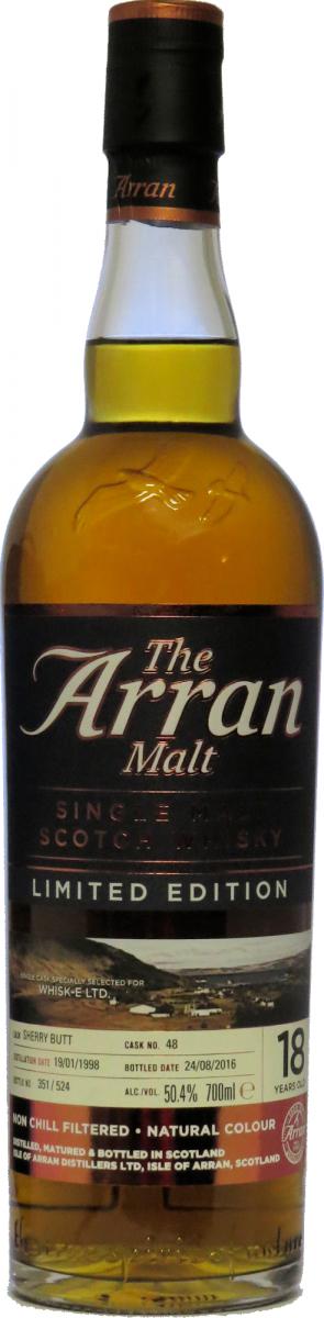 Arran 1998 Limited Edition Sherry Butt #48 50.4% 700ml
