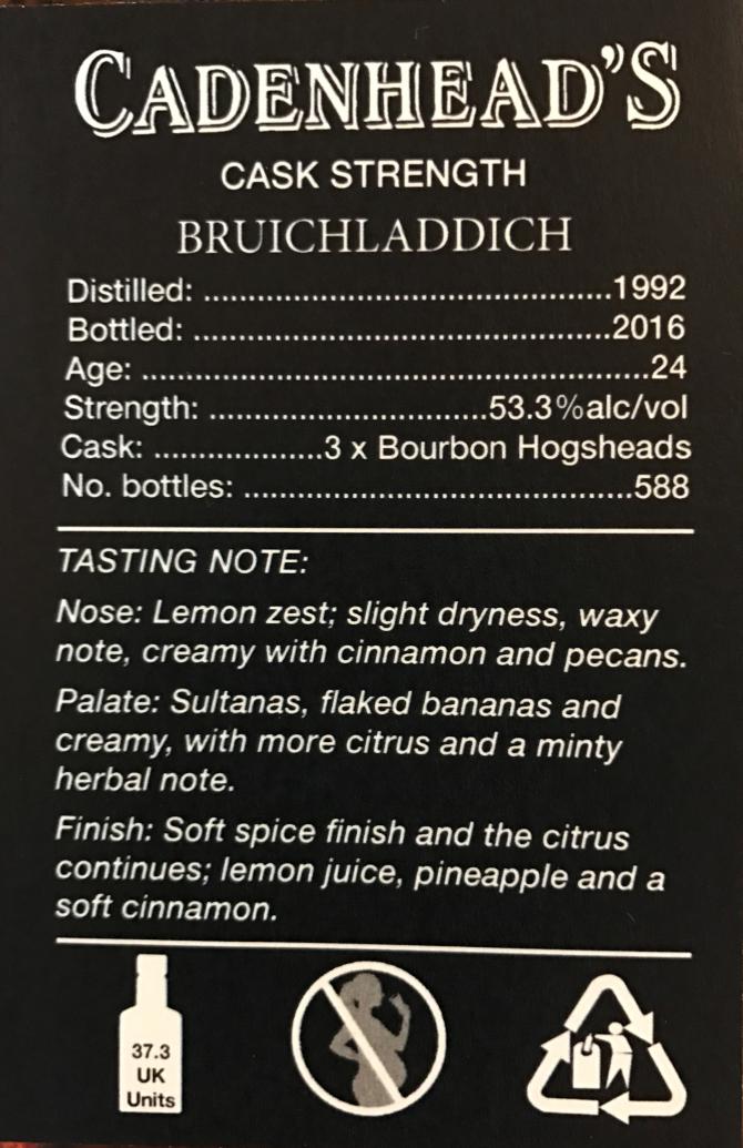 Bruichladdich 1992 CA