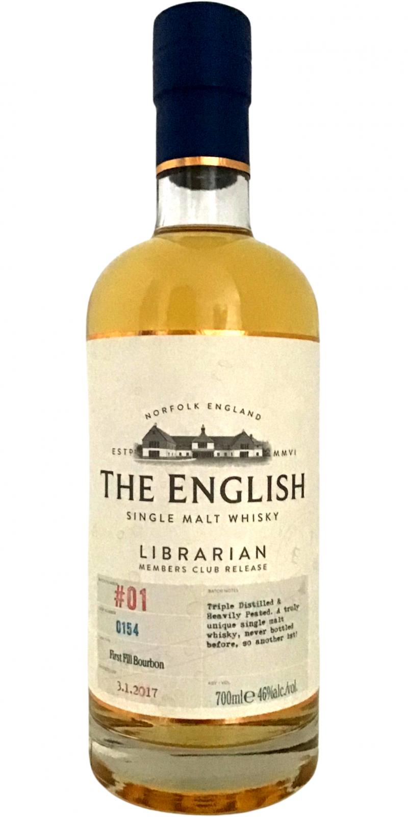 The English Whisky Members Club Release Batch #01
