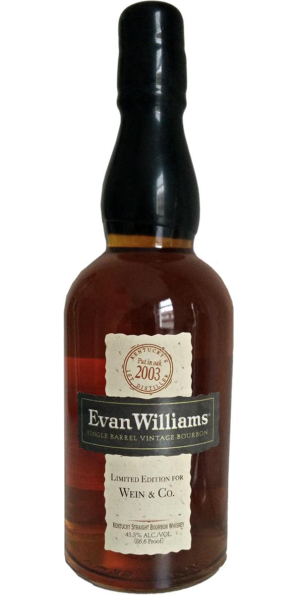 Evan Williams 2003 Single Barrel #1038 Wein & Co 43.3% 700ml