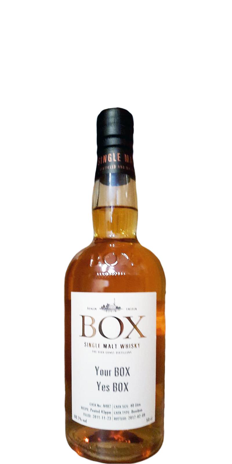 Box 2011 Your BOX Yes BOX Bourbon peated 43 ppm A487 PB Juhani Karvonen 60.7% 500ml