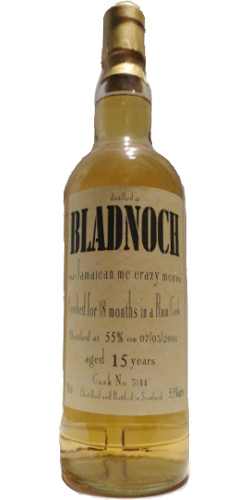 Bladnoch 1990 Jamaican Rum #5144 55% 700ml