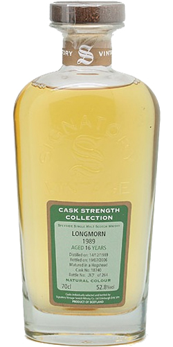 Longmorn 1989 SV Cask Strength Collection #18740 52.8% 700ml