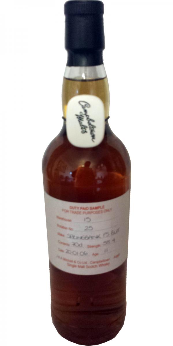 Springbank 2006 Duty Paid Sample For Trade Purposes Only Fresh Sherry Butt Rotation 25 58.4% 700ml