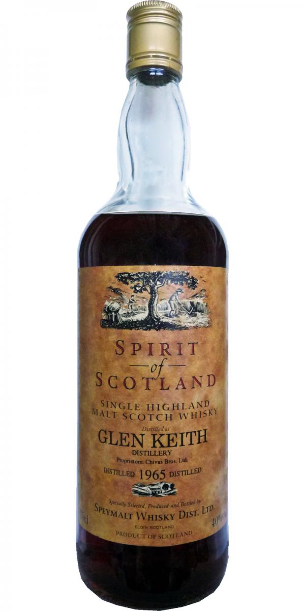Glen Keith 1965 GM Spirit of Scotland Imported by Whyte & Whyte Importers Ltd 40% 750ml