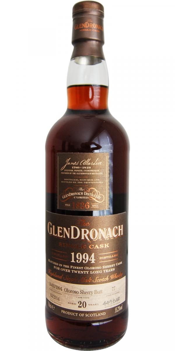 Glendronach 1994 Single Cask Oloroso Sherry Butt #77 Taiwan Exclusive 55.2% 700ml