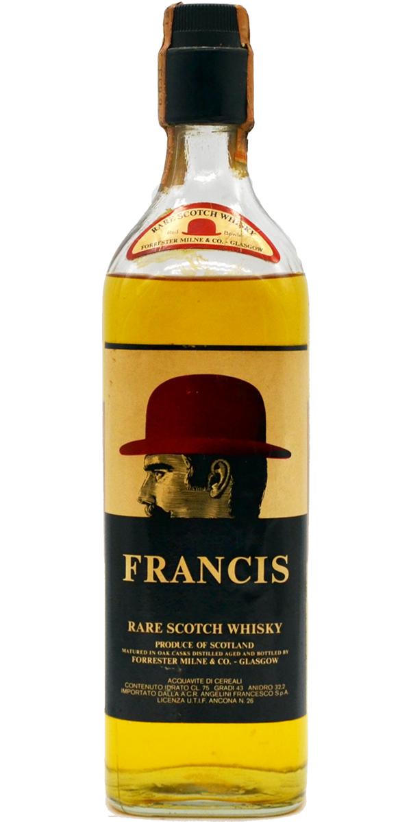 Francis Red Bowler Rare Scotch Whisky Oak Cask 43% 750ml