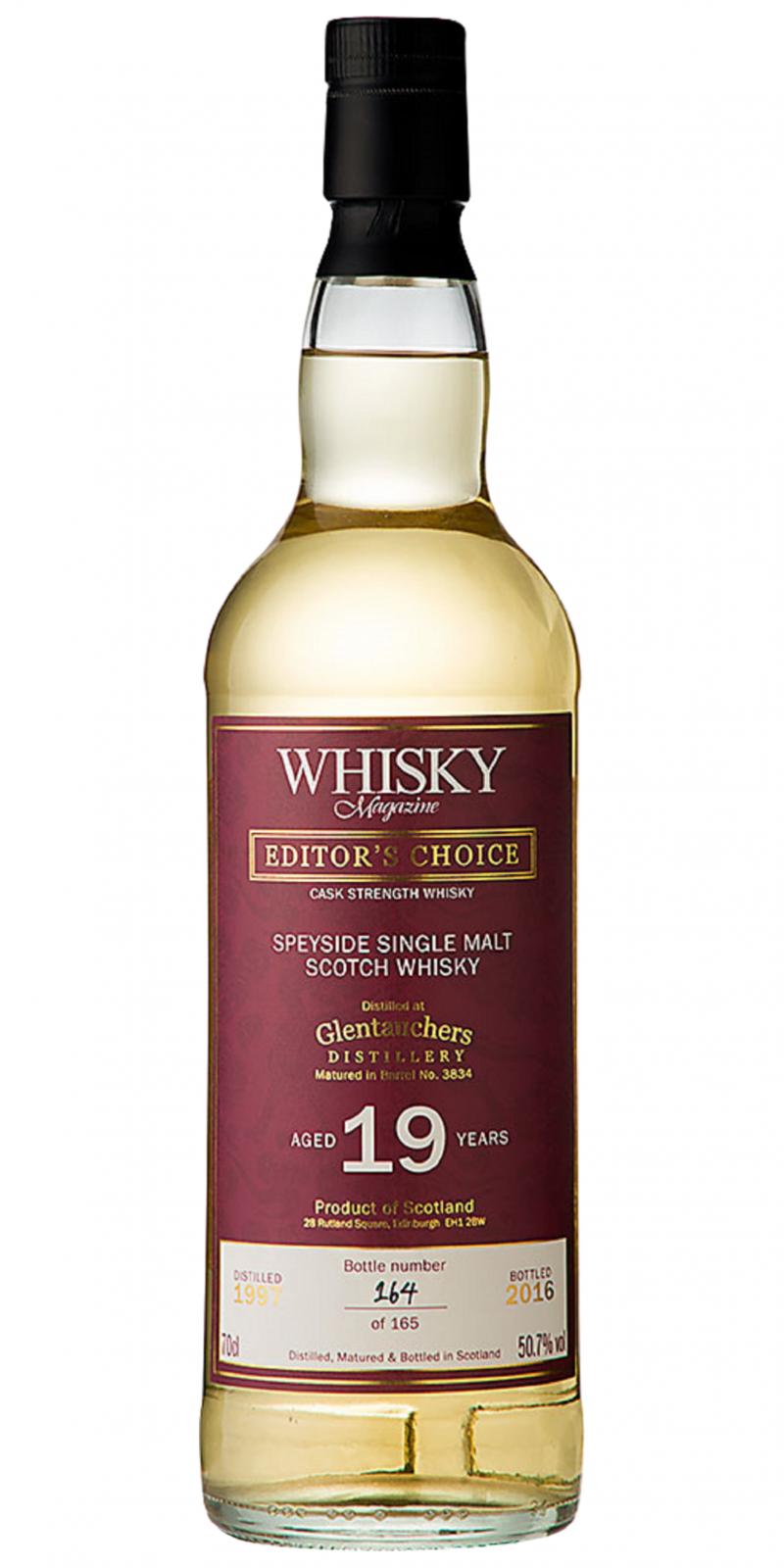 Glentauchers 1997 UD Whisky Magazine Editor's Choice Barrel #3834 50.7% 700ml