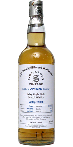 Laphroaig 2000 SV The Un-Chillfiltered Collection Refill Butt #3677 46% 700ml