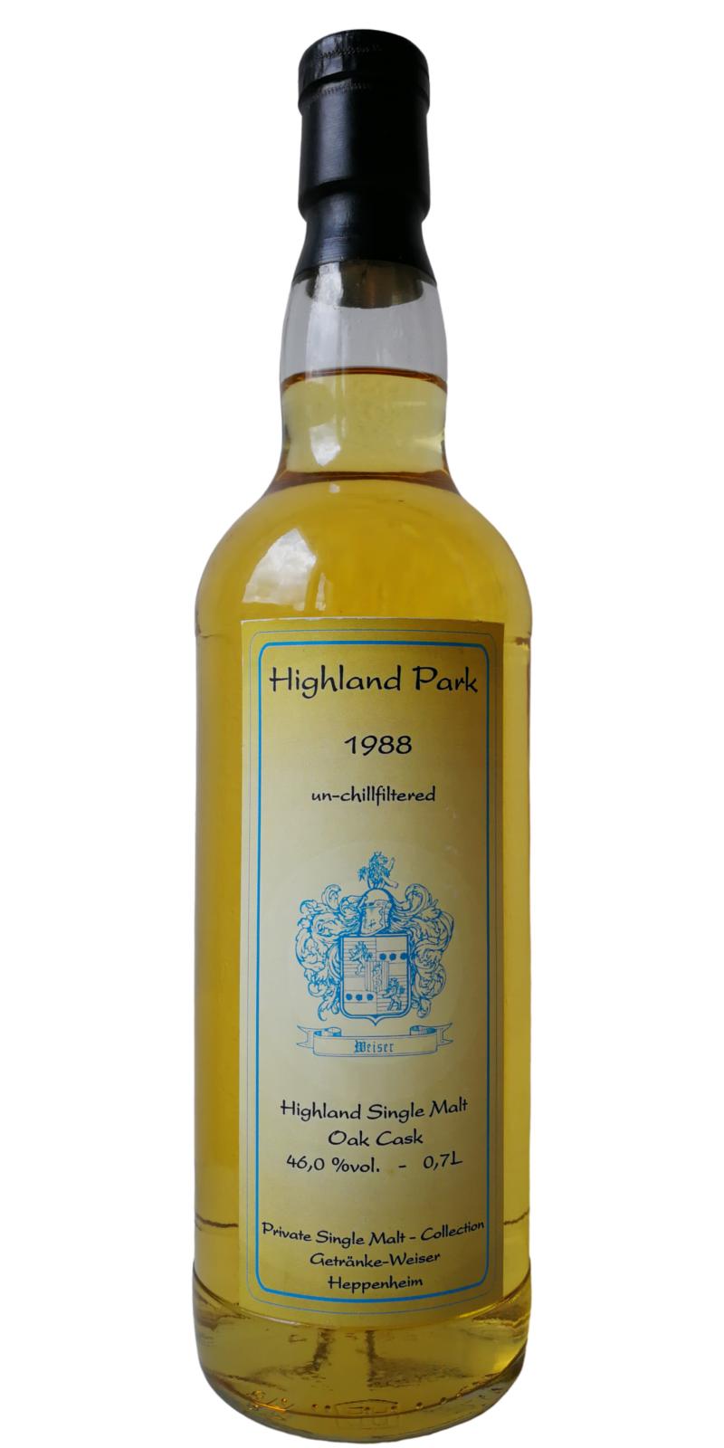Highland Park 1988 GW Private Collection 46% 700ml
