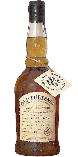 Old Pulteney 1989 Hand Bottled at the Distillery Bourbon Cask #2780 60.8% 700ml