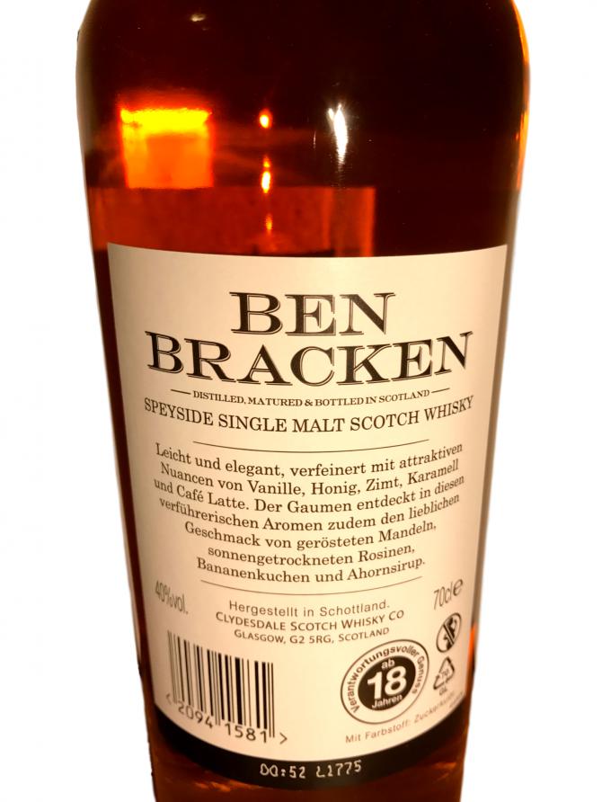 Ben Speyside Bracken and Whiskybase reviews Cd Ratings - -