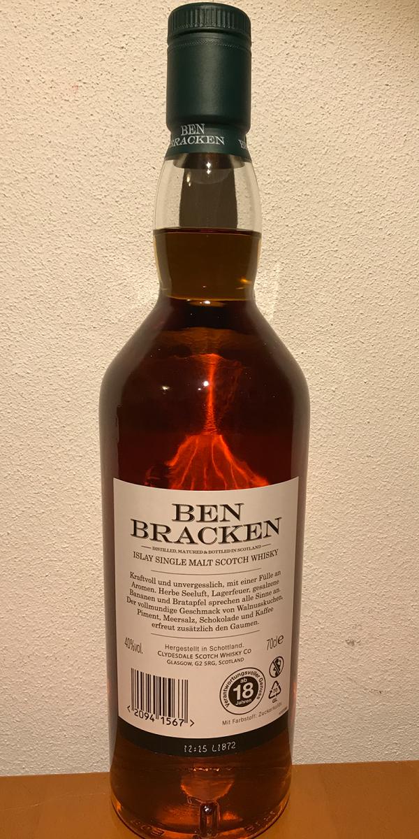 Whiskybase Ben and - Cd reviews for Ratings - Bracken whisky Islay