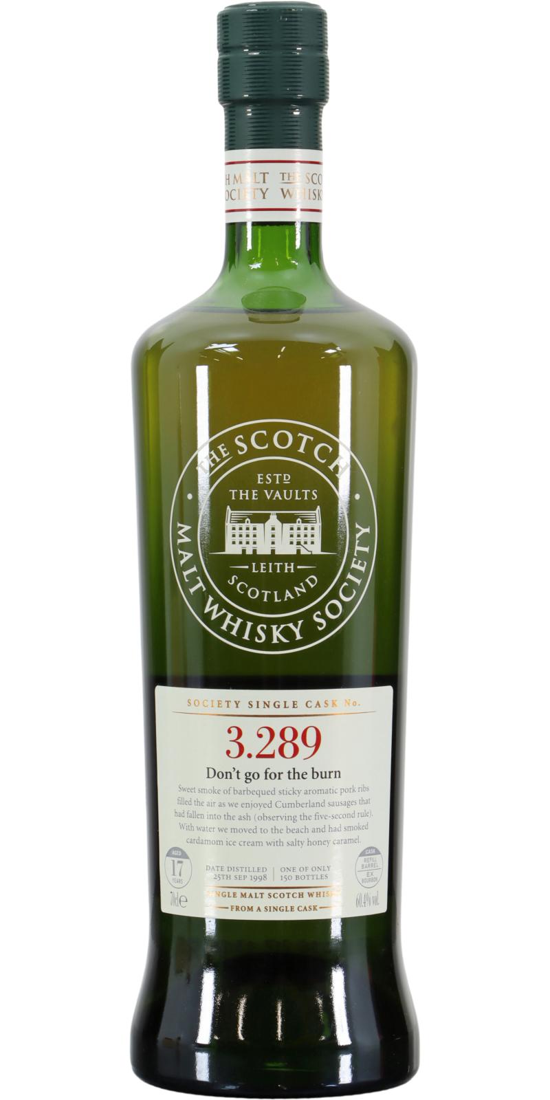 Bowmore 1998 SMWS 3.289 - Ratings and reviews - Whiskybase