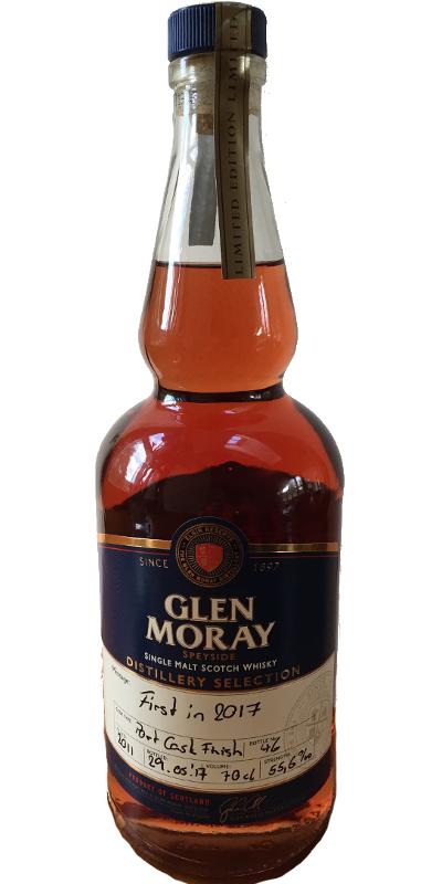 Glen Moray 2011 Hand Bottled at the Distillery Peated Port Cask Finish #6000434 55.6% 700ml
