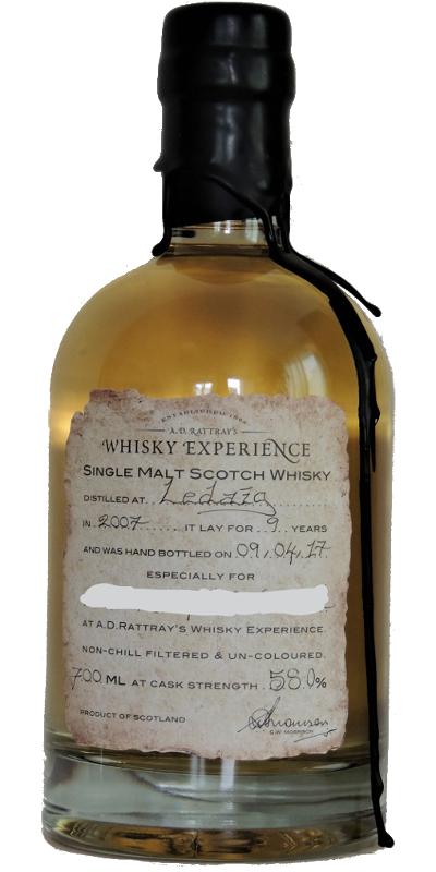 Ledaig 2007 DR Hand Filled at A.D. Rattray's Whisky Experience 58% 700ml