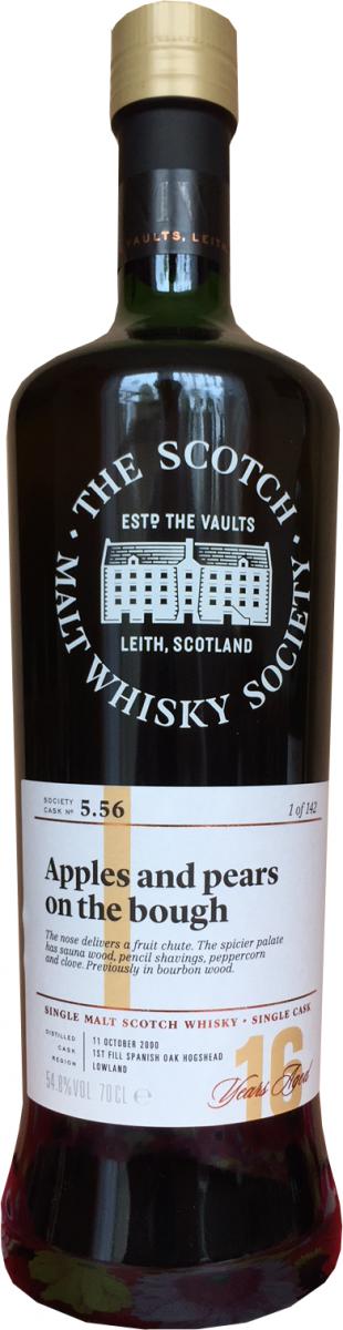 Auchentoshan 2000 SMWS 5.56 Apples and pears on the bough 54.8% 700ml