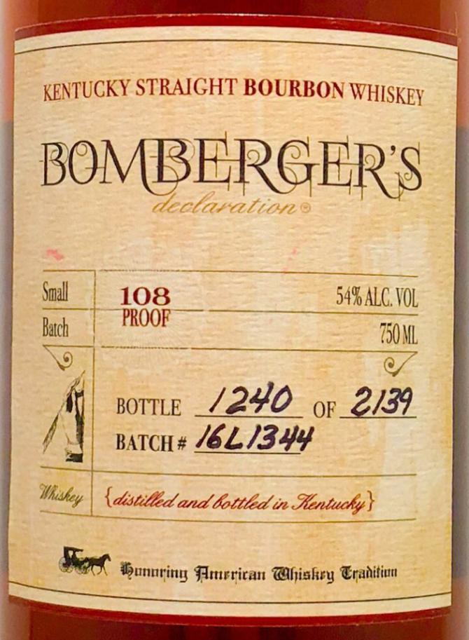 Bomberger's Declaration Ratings and reviews Whiskybase