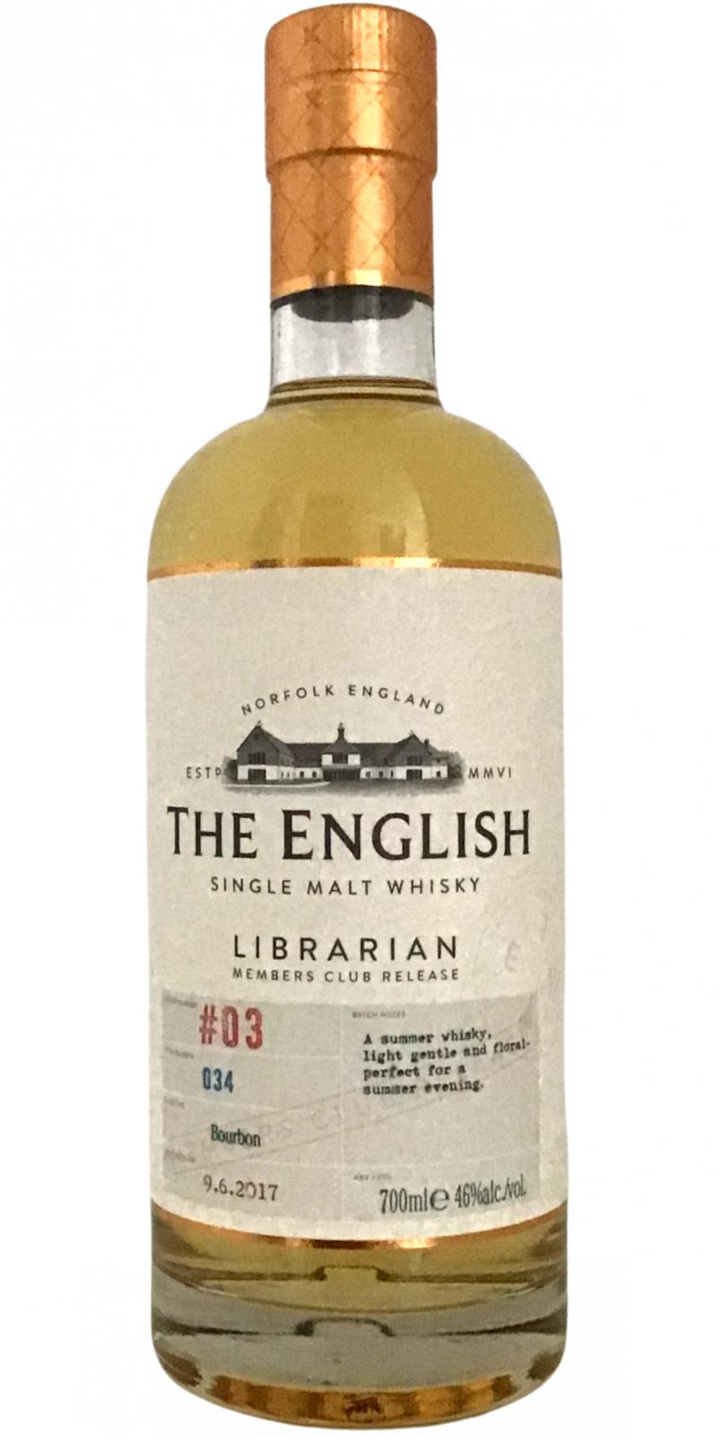 The English Whisky Members Club Release Batch #03