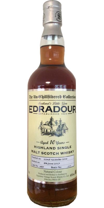 Edradour 2006 SV The Un-Chillfiltered Collection 1st Fill Sherry Butt #387 46% 700ml