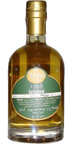 Springbank 1998 WCh Rum Cask #366 57.7% 500ml